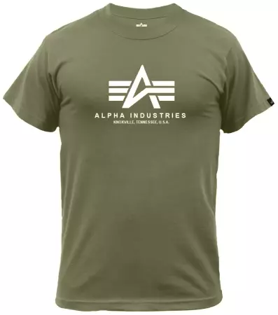 Tričko ALPHA INDUSTRIES BASIC tm.zelená