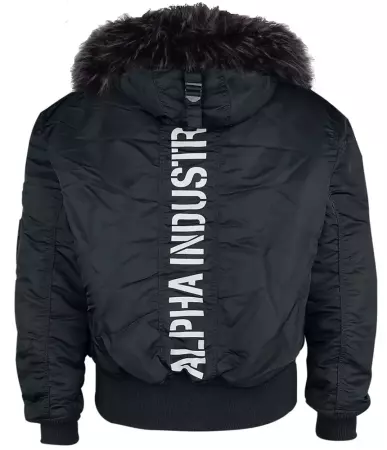 Bunda ALPHA INDUSTRIES 45P HOODED CUSTOM BOMBER černá & černá