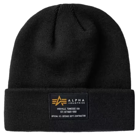 Čepice ALPHA INDUSTRIES CREW BEANIE černá