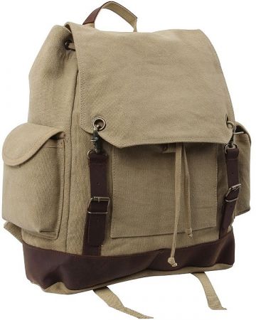 Batoh ROTHCO® EXPEDITION khaki & kůže