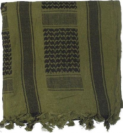 Šátek SHEMAGH oliva & černá