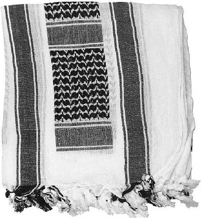 Šátek SHEMAGH bílá & černá