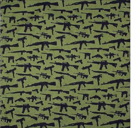 Šátek ROTHCO® BANDANA GUNS oliva 55x55cm