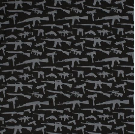 Šátek ROTHCO® BANDANA GUNS černá 55x55cm