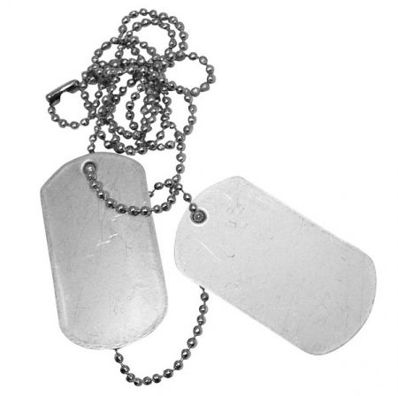 Dog Tag COMMANDO světlý kov