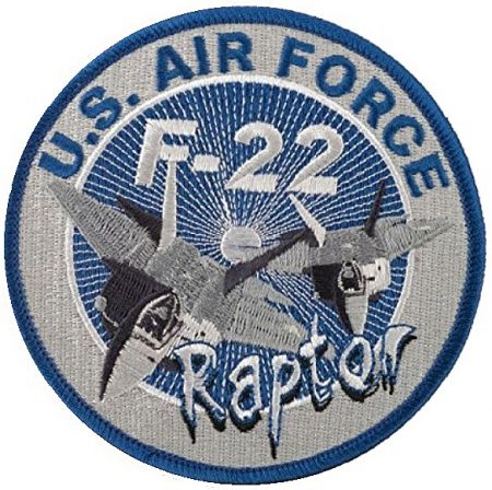 Nášivka F-22 RAPTOR modrá