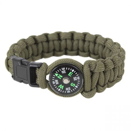 Náramek ROTHCO® PARACORD s kompasem oliva