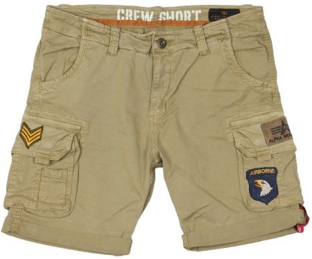 Kraťasy ALPHA INDUSTRIES CREW PATCH sand