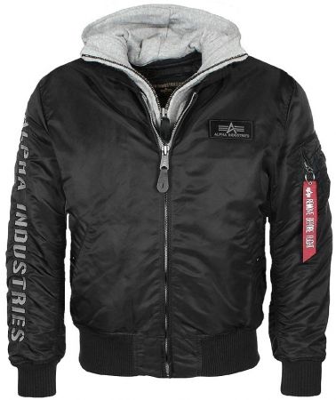 Bunda ALPHA INDUSTRIES MA-1 D-TEC SE černá & šedá