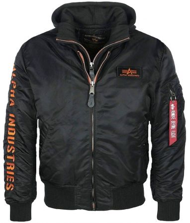 Bunda ALPHA INDUSTRIES MA-1 D-TEC SE černá & oranžová