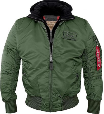 Bunda ALPHA INDUSTRIES MA-1 D-TEC tm.zelená & černá
