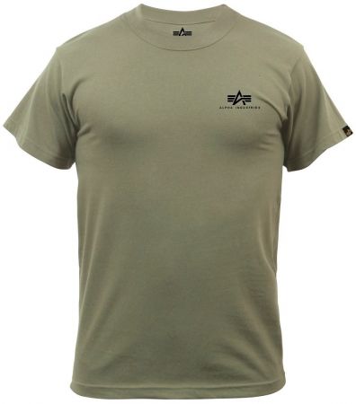 Tričko ALPHA INDUSTRIES BASIC malé logo oliva