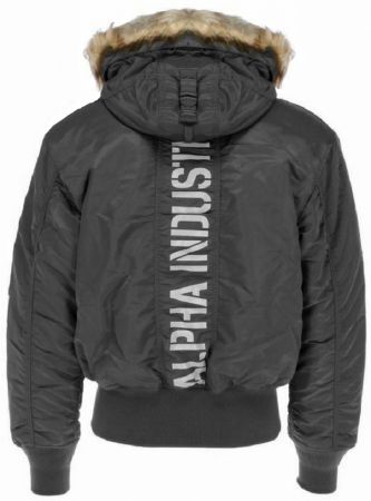 Bunda ALPHA INDUSTRIES 45P HOODED CUSTOM černá&reflective