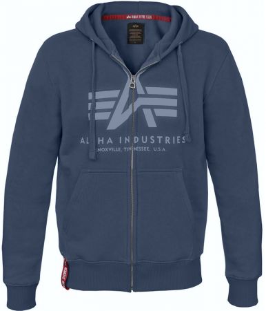 Mikina ALPHA INDUSTRIES BASIC ZIP HOODY repl.blue