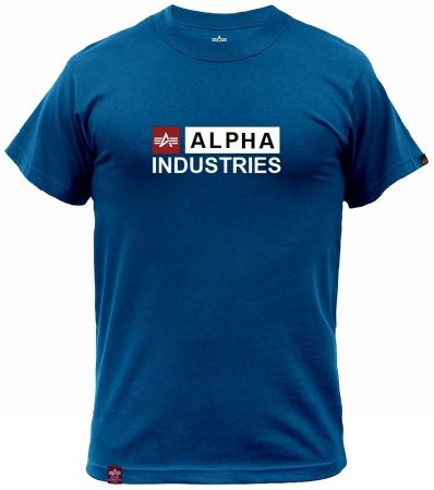 Tričko ALPHA INDUSTRIES ALPHA BLOCK-LOGO naval blue