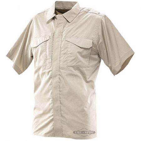 Košile TRU-SPEC® 24-7 UNIFORM krátký rukáv rip-stop khaki