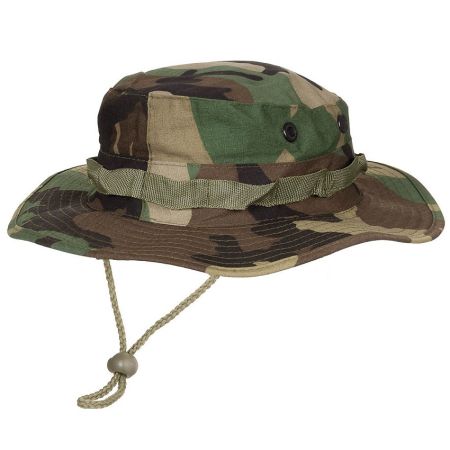 Klobouk US GI BOONIE rip-stop woodland camo