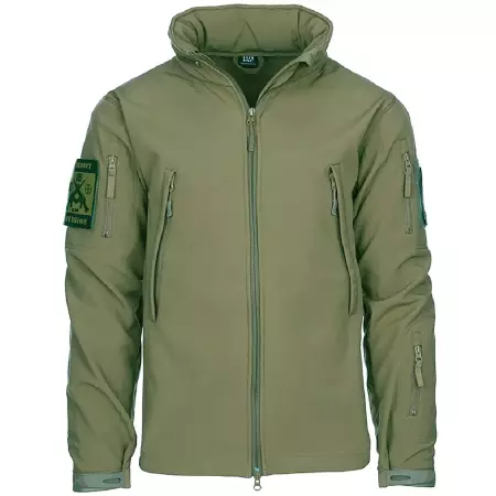 Bunda 101INC® TACTICAL SOFTSHELL zelená