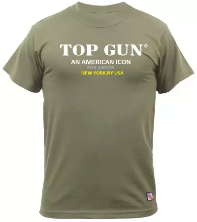 Tričko TOP GUN® AMERICAN ICON oliva