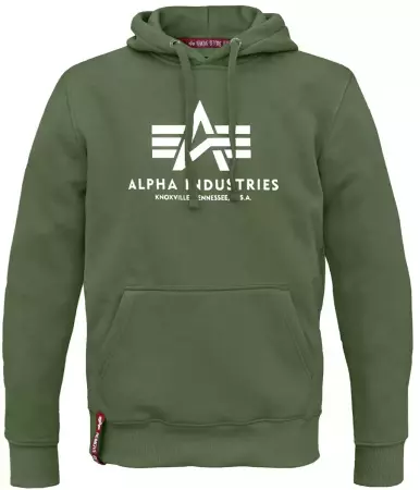 Mikina ALPHA INDUSTRIES BASIC HOODY tm.zelená