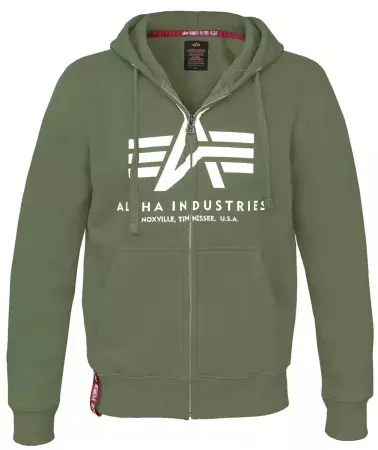 Mikina BASIC ZIP HOODY tm.zelená