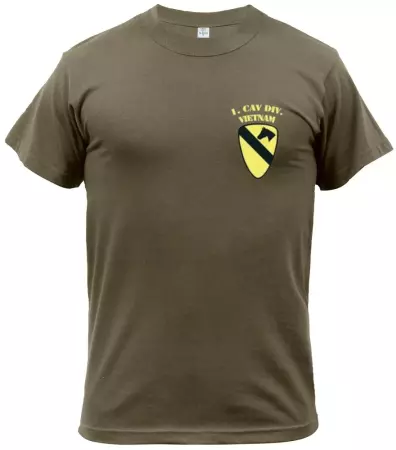 Tričko 1ST CAVALRY DIV. VIETNAM tm. oliva