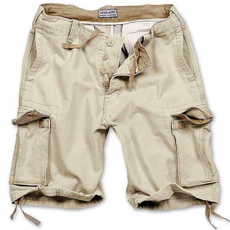 Kraťasy VINTAGE khaki - vel.M / pas 90cm