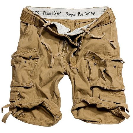 Kraťasy DIVISION khaki - vel.XL / pas 98cm