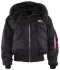 Bunda ALPHA INDUSTRIES 45P HOODED CUSTOM BOMBER černá & černá