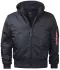 Bunda ALPHA INDUSTRIES MA-1 ZH BACKPRINT BOMBER černá & bílá