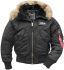 Bunda ALPHA INDUSTRIES 45P HOODED CUSTOM černá&reflective