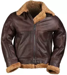 MIL-TEC® Kožená bunda US B-46 SHEEPSKIN BOMBER hnědá