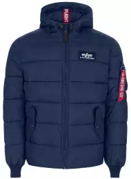 ALPHA INDUSTRIES Bunda ALPHA INDUSTRIES HOODED PUFFER ALPHA FD repl.blue