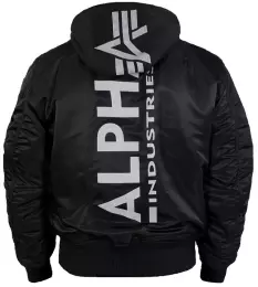Bunda ALPHA INDUSTRIES MA-1 ZH BACKPRINT BOMBER černá & reflective