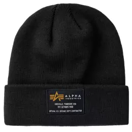 Čepice ALPHA INDUSTRIES CREW BEANIE černá