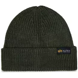 Čepice ALPHA INDUSTRIES DOCKERS BEANIE tm. zelená