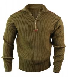 ROTHCO® Svetr ROTHCO® COMMANDO 1/4 ZIP oliva