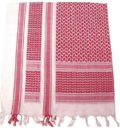 Šátek SHEMAGH bílá & červená