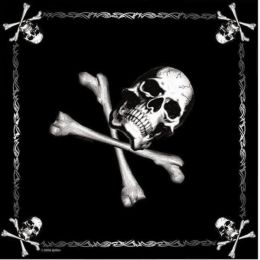 Šátek ROTHCO® BANDANA JOLLY ROGER černá 55x55cm