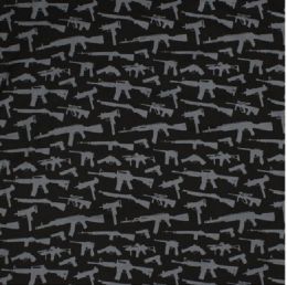 Šátek ROTHCO® BANDANA GUNS černá 55x55cm