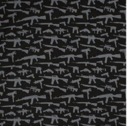 ROTHCO® Šátek ROTHCO® BANDANA GUNS černá 55x55cm