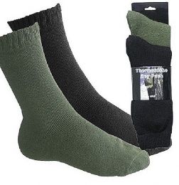 Ponožky THERMO 2páry černá & oliva - vel.41-43