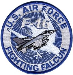 Nášivka U.S. AIR FORCE FIGHTING FALCON modrá