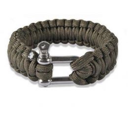 COMMANDO Náramek COMMANDO PARACORD s kovovou sponou oliva