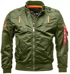 ALPHA INDUSTRIES Bunda ALPHA INDUSTRIES FALCON II tm.zelená