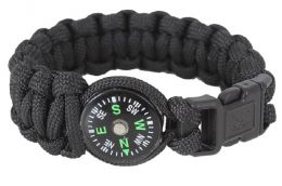 ROTHCO® Náramek ROTHCO® PARACORD s kompasem černá