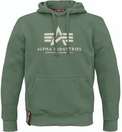 Mikina ALPHA INDUSTRIES BASIC HOODY vintage green