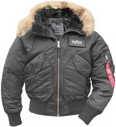 Bunda ALPHA INDUSTRIES 45P HOODED rep.grey