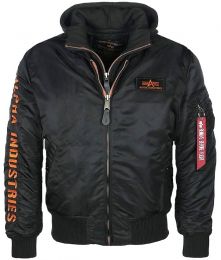 Bunda ALPHA INDUSTRIES MA-1 D-TEC SE černá & oranžová