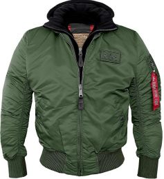 Bunda ALPHA INDUSTRIES MA-1 D-TEC tm.zelená & černá